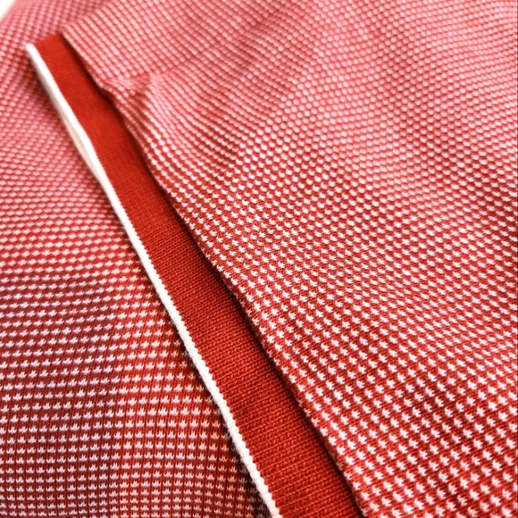 MEN'S EUC XXL JOSEPH ABBOUD POLO SHIRT, RUST WITH CREAM Modern Fit - Picture 4 of 6